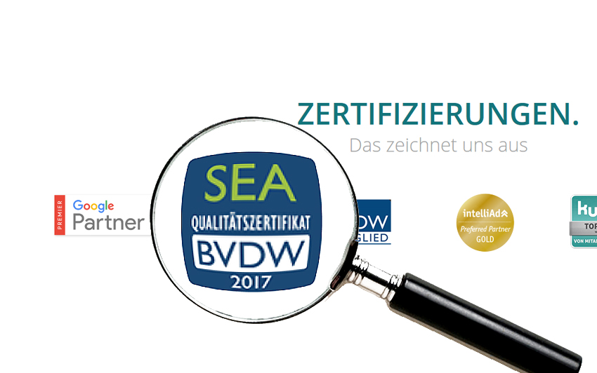SEA Zertifikat 2017 vom BVDW